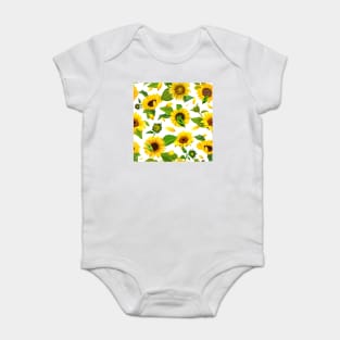 new watercolor sunflower 1 Baby Bodysuit